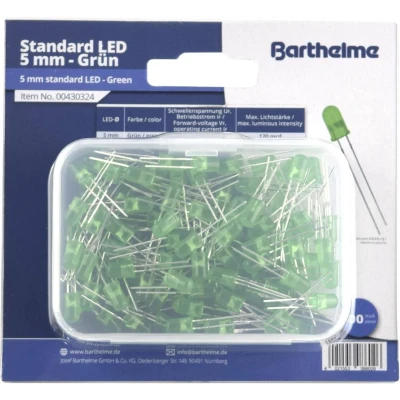 Afbeelding van Barthelme LED assortiment Groen Rond 5 mm 120 mcd 35 20 mA 2 V