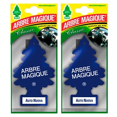 Afbeelding van Arbre Magique Mono, auto luchtverfrisser, klassieke en elegante geur, levensduur tot 7 weken, gemaakt in Italië, verpakking van 2 stuks