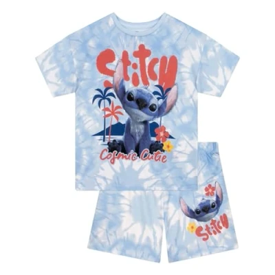 Afbeelding van Disney Lilo En Stitch Pyjama, Korte Mouwen Meisjespyjama, Pyjama Voor Meisjes, Pyjamaset, Blauw 122