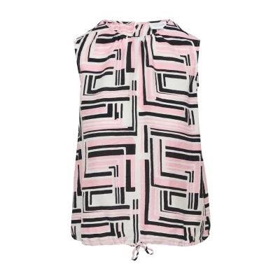 Afbeelding van comma casual identity ÄRMELLOSE MIT Alloverprint Blouse, Dames, Maat: 34, Weiß