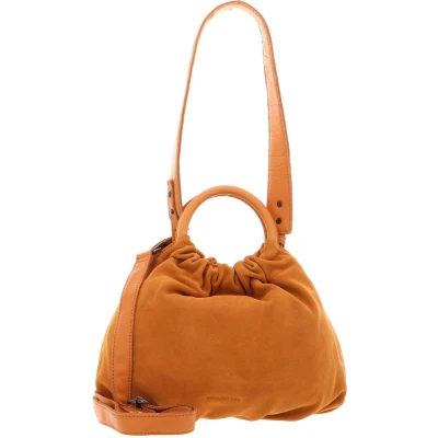 Afbeelding van FREDsBRUDER Leren Schoudertas Rivas Small Ball Hobo Bag Papaya Abrikoos