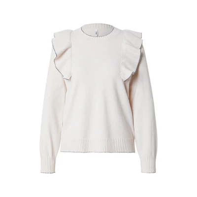 Afbeelding van ONLY Onlama LIFE O NECK Ruffle Trui, Dames, Maat: XS, Birch