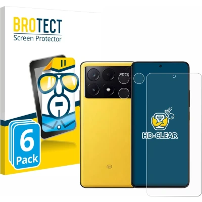 Afbeelding van BROTECT Screenprotector voor Xiaomi Poco X6 Pro (Voor+Camera) Folie Beschermfolie transparant (6 Stuks)