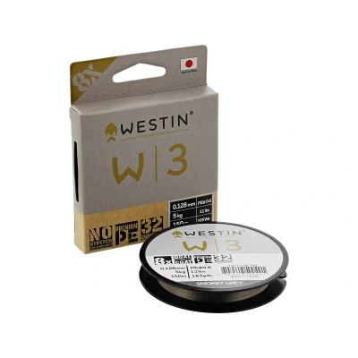 Afbeelding van Westin W3 8 Braid 150m Smokey Grey Gevlochten lijn 0.08mm (3kg)