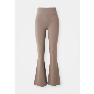 Afbeelding van Gina Tricot SOFT Touch Folded Trousers Broek, Dames, Maat: 32, Beige