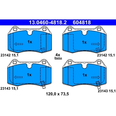 Afbeelding van Ate Remblokset 13.0460 4818.2