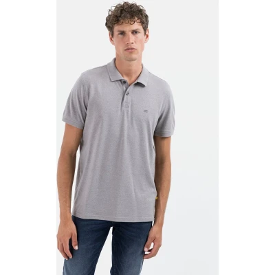 Afbeelding van camel active Kurzarm Poloshirt, Heren, Maat: Small, Stone grey
