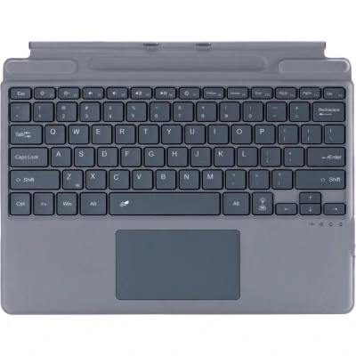 Afbeelding van Toetsenbord geschikt voor Microsoft Surface Pro 9/10/11/Pro X QWERTY Bluetooth Cover Met Touchpad en Verlichting Grijs