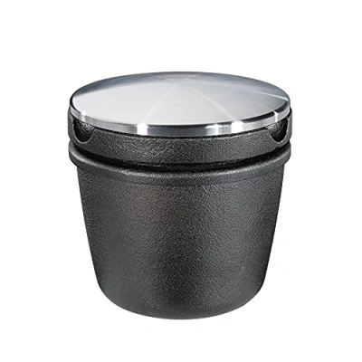 Afbeelding van Zassenhaus 76134 Kruidenrasp, gietijzeren vijzel met praktisch opbergvak, deksel van roestvrij staal, 8 cm