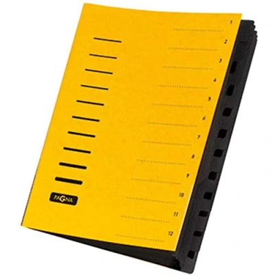 Afbeelding van Pagna 40059 05 opbergmap, 12 delig, 1 12, geel stuk