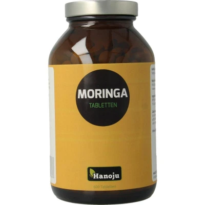 Afbeelding van Hanoju Moringa Oleifera Heelblad 500mg, 600 tabletten