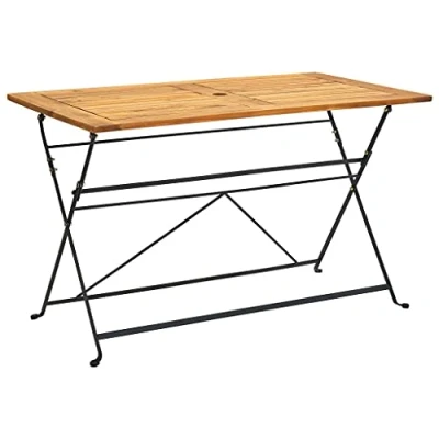 Afbeelding van vidaXL Massief Acaciahouten Tuintafel Inklapbaar Tafel Buitentafel Tuinmeubel Tafeltje Loungetafel Tuintafels Buitentafels