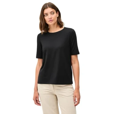 Afbeelding van Cecil Tshirt basic, Dames, Maat: XL, Schwarz