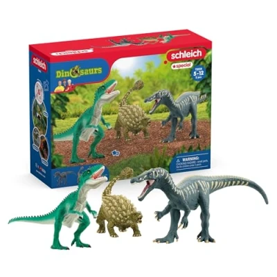Afbeelding van schleich DINOSAURS Aanval van de drie dinosaurussen, vanaf 5 jaar, 72203 Speelsets, 3 Onderdelen