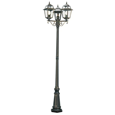 Afbeelding van Searchlight Klassieke buitenlantaarn New Orleans 3 lichts bronsbruin 1528