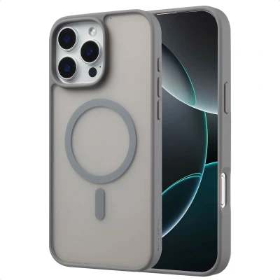 Afbeelding van Apple iPhone 16 Pro MagSafe Hoesje Kunststof imoshion Hardcase/Backcover Grijs Telefoonhoesje