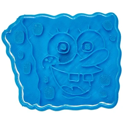 Afbeelding van Spongebob sponskop cuticuter uitsteekvorm, blauw, 8 x 7 1,5 cm