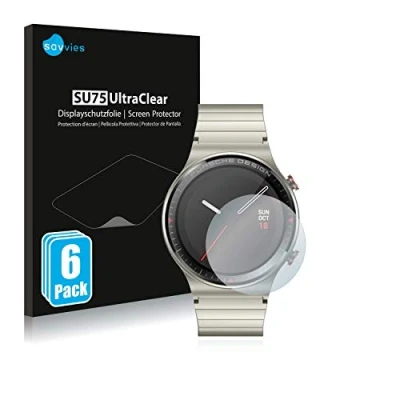 Afbeelding van Savvies (6 Stuks) Schermbeschermer voor Huawei Watch GT 2 Porsche Design Screen Protector Ultra Transparant