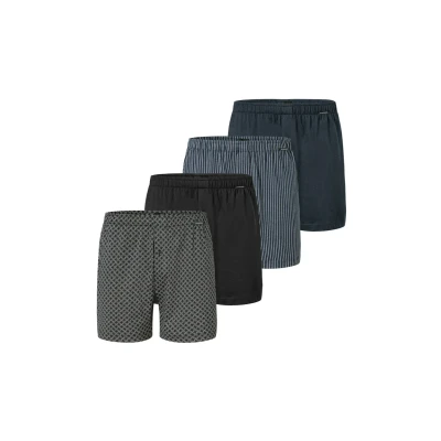 Afbeelding van Schiesser 4 PACK Boxershorts, Heren, Maat: 3XL, Blau schwarz grau