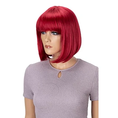 Afbeelding van CAISHA Pruik Volumineus Lang Haar Cosplay Theatershow Glad Rood SH032d