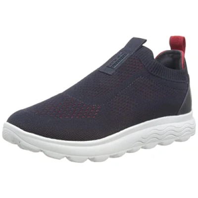 Afbeelding van Geox Spherica Sneakers laag, Heren, Maat: 44, Navy Imitatieleer/ textiel