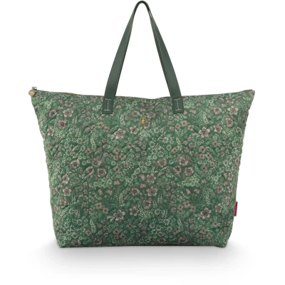 Afbeelding van Pip Studio Tilda Tote Bag Dames Tas Daisy Dreams Groen 66x20x44cm