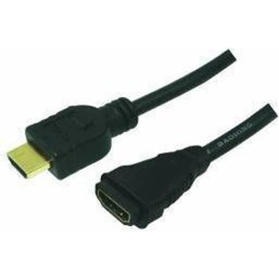 Afbeelding van LogiLink CH0056 HDMI kabel Verlengkabel A stekker, bus 2.00 m Zwart 4K UHD