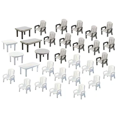 Afbeelding van Faller 24 Tuinstoelen en 6 Tafels