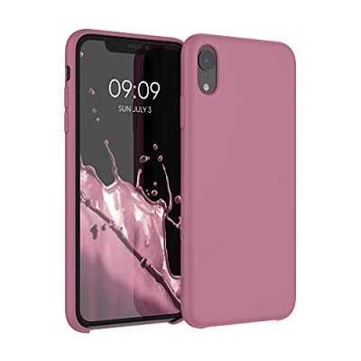 Afbeelding van kwmobile telefoonhoesje geschikt voor Apple iPhone XR Hoesje met siliconen coating Smartphone case in donkerroze