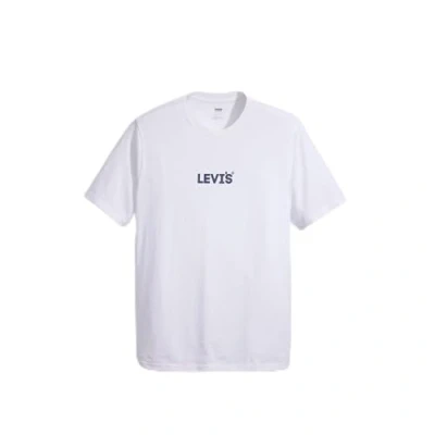 Afbeelding van Levi&#039;s Heren Ss Relaxed Fit Tee T shirt, Coastal Fjord Headline White+, XS