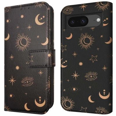 Afbeelding van Google Pixel 8a Hoesje Kunstleder iMoshion Bookcase Zwart Telefoonhoesje