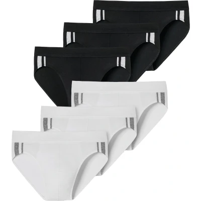 Afbeelding van Schiesser 6PACK Slip, Heren, Maat: Small, Schwarz weiss