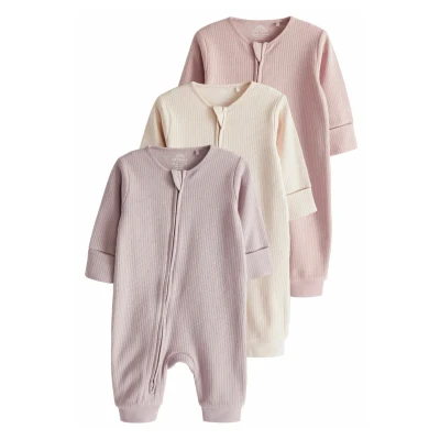 Afbeelding van Next TWO WAY ZIP Footless 3 Packregular FIT Pyjama voor kinderen, Maat: 50, Pink