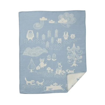 Afbeelding van Wiegdeken Katoen Little Bear Blauw 70 x 90 cm Klippan Babydeken