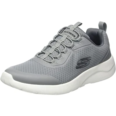 Afbeelding van Skechers Heren Dynamight 2.0 Setner Sneakers, Grijze Mesh Synthetische Trim, 43 EU