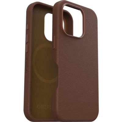 Afbeelding van iPhone 16 Pro Cactus leren hoesje Otterbox Symmetry Magsafe Backcover Rich Adobe