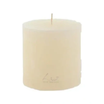 Afbeelding van Rasteli Luz Your Senses Stomp Kaars Wit Aspergewit D 9 cm H