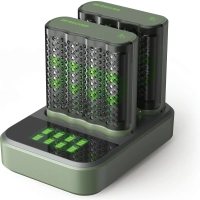 Afbeelding van GP Usb lader M451+8xaa 2600mah Dockingstation Batterijoplader