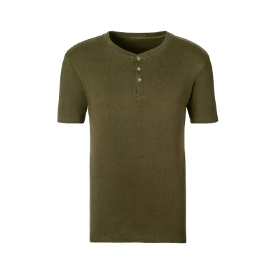 Afbeelding van H.I.S T shirt met een verfijnde knoopsluiting, perfect als onderhemd (set)