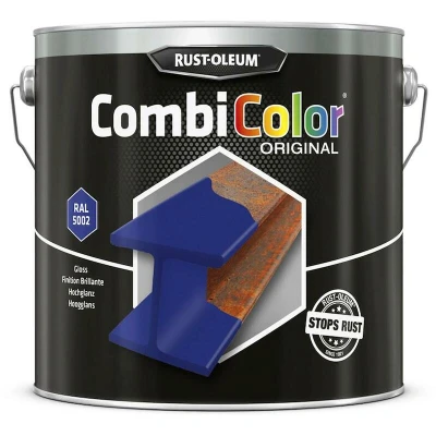 Afbeelding van rust oleum combicolor hoogglans ral 5002 ultramarijn blauw 2.5 ltr