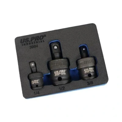 Afbeelding van US PRO INDUSTRIAL Universele Gezamenlijke Impact Socket Set 1/4 &quot;3/8&quot; 1/2&quot; DR in EVA Schuim Lade 3984