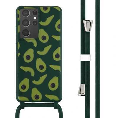 Afbeelding van Samsung Galaxy S21 Ultra Hoesje Siliconen en TPU (zacht) iMoshion Softcase/Koordhoesje/Backcover Groen Telefoonhoesje
