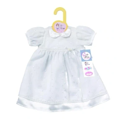Afbeelding van Dolly Moda 870341 doopjurk 43cm voor peuters van 3 jaar en ouder Gemakkelijk kleine handen Bevordert empathie sociale vaardigheden Inclusief outfit, Meerkleurig