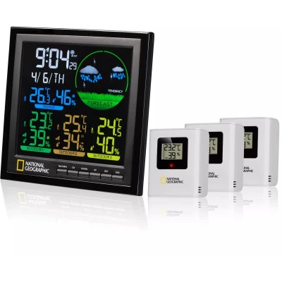 Afbeelding van National Geographic Weerstation Incl. 3 Sensoren Met Kleurendisplay