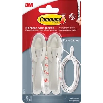 Afbeelding van Command kabelbundelaar, medium, draagvermogen 900 gram, wit, blister v