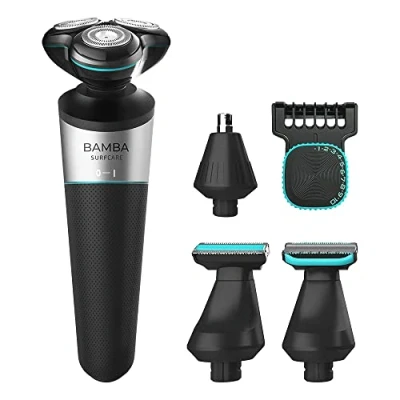 Afbeelding van Cecotec Bamba PrecisionCare TwistGroom 5 in 1 multifunctioneel scheerapparaat, lithium accu, lichaam en gezicht, eenvoudige reiniging IPX5, looptijd 90 min, incl. roterende scheerkop, zwart