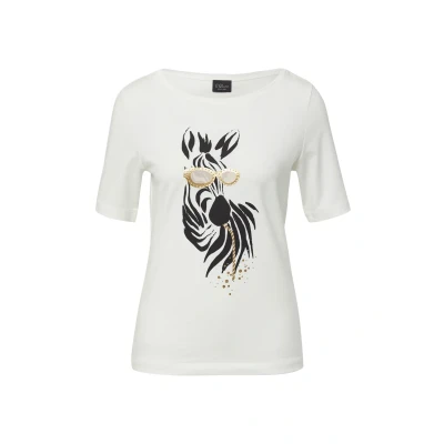 Afbeelding van s.Oliver Black Label Tshirt print, Dames, Maat: 34, Ecru