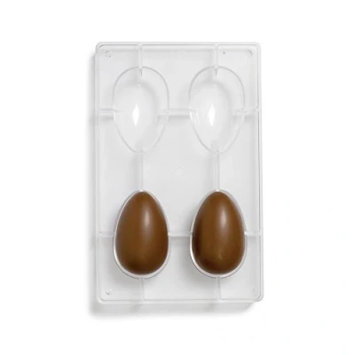 Afbeelding van Chocolade Holvorm Half Ei Glad (4x) 88x56 mm