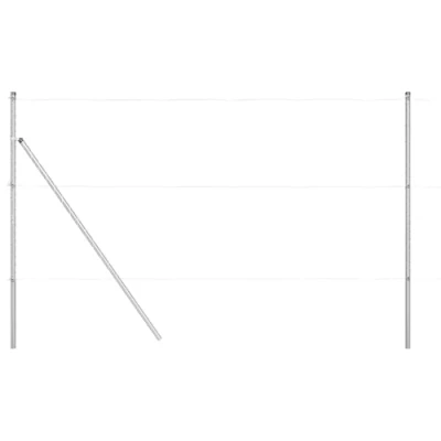 Afbeelding van vidaXL Hekpalen 7 stuks Ø32 mm 200 cm Gegalvaniseerd Staal
