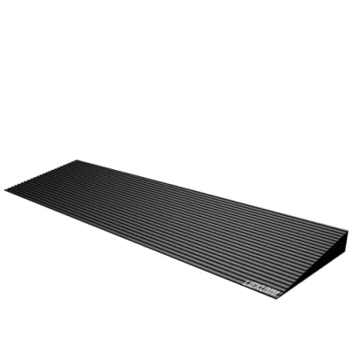 Afbeelding van LieKUMM Rubberen rolstoeloplegger, 3 cm, antislip oppervlak, voor rolstoeldrempels, deuropeningen en badkamer (RTR90) 91cm x 25cm 4.5cm zwart